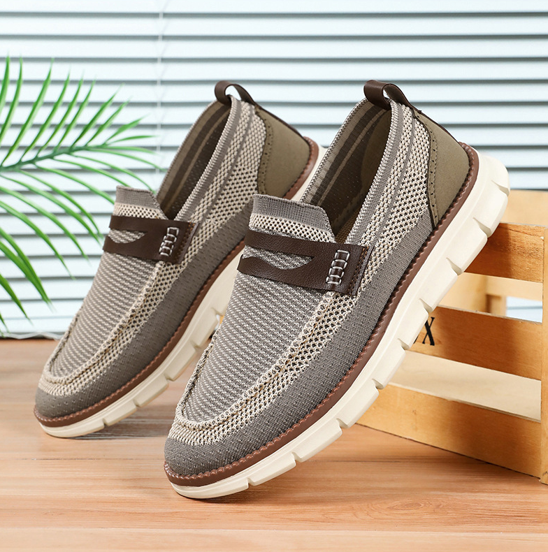 Mocasines tejidos para hombre con banda en empeine y suela flexible - Bill