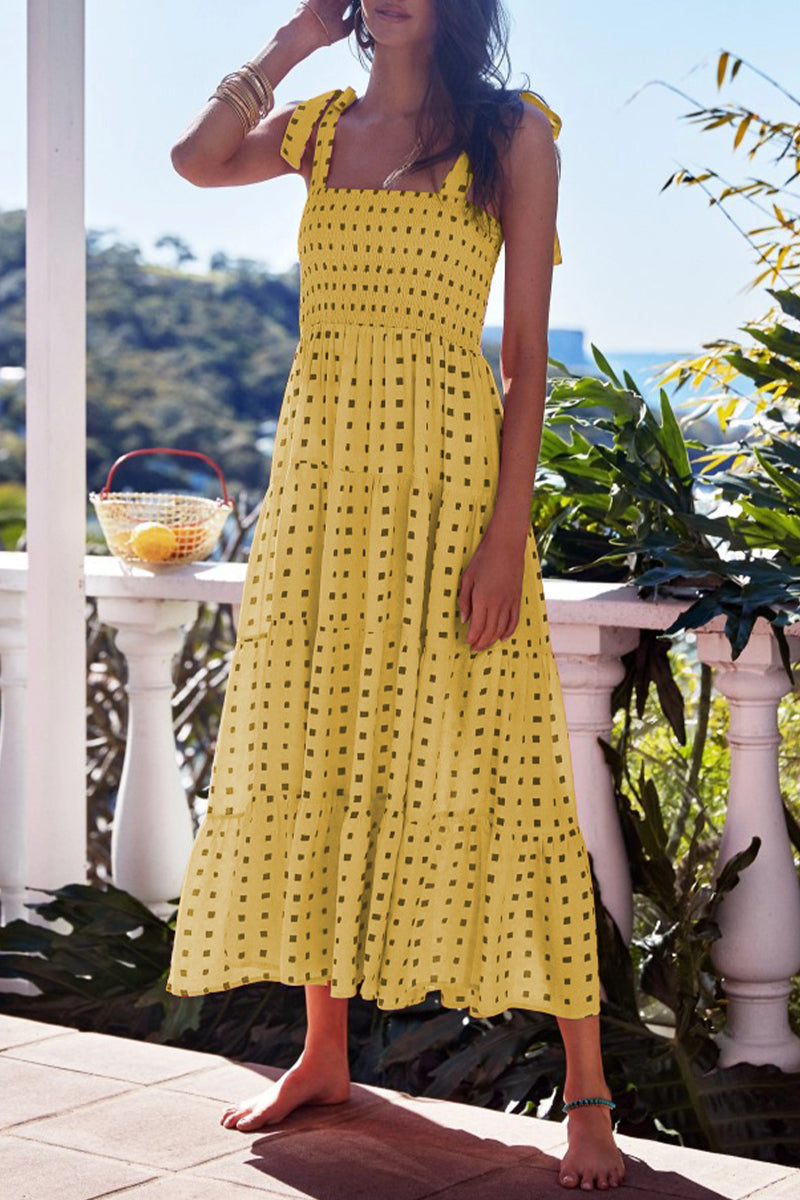 Vestido midi estampado geométrico para mujer - Liesel