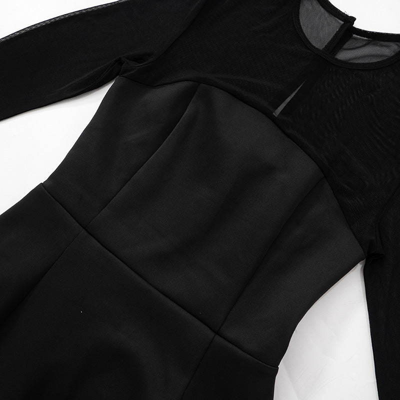 Vestido mini con mangas transparentes – Clara