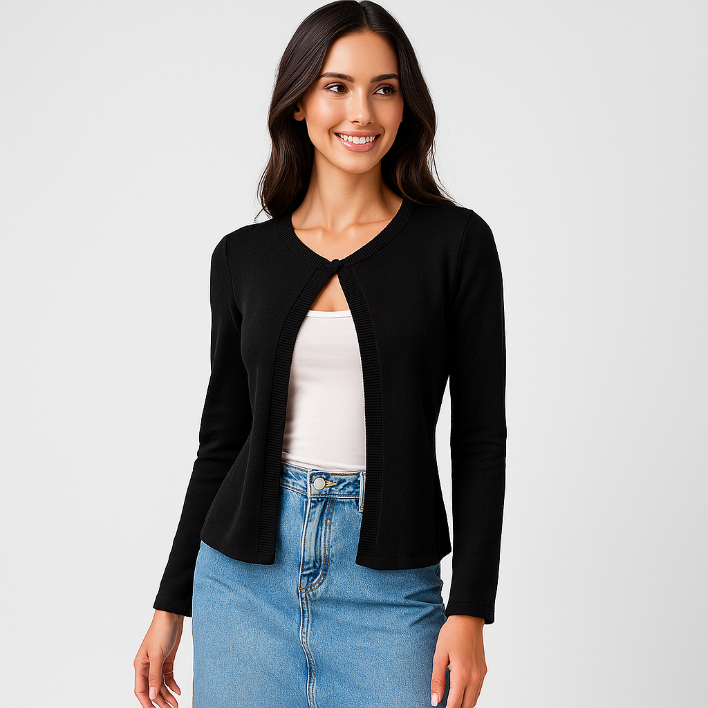 Cardigan de mujer chic con detalle frontal - Etherea