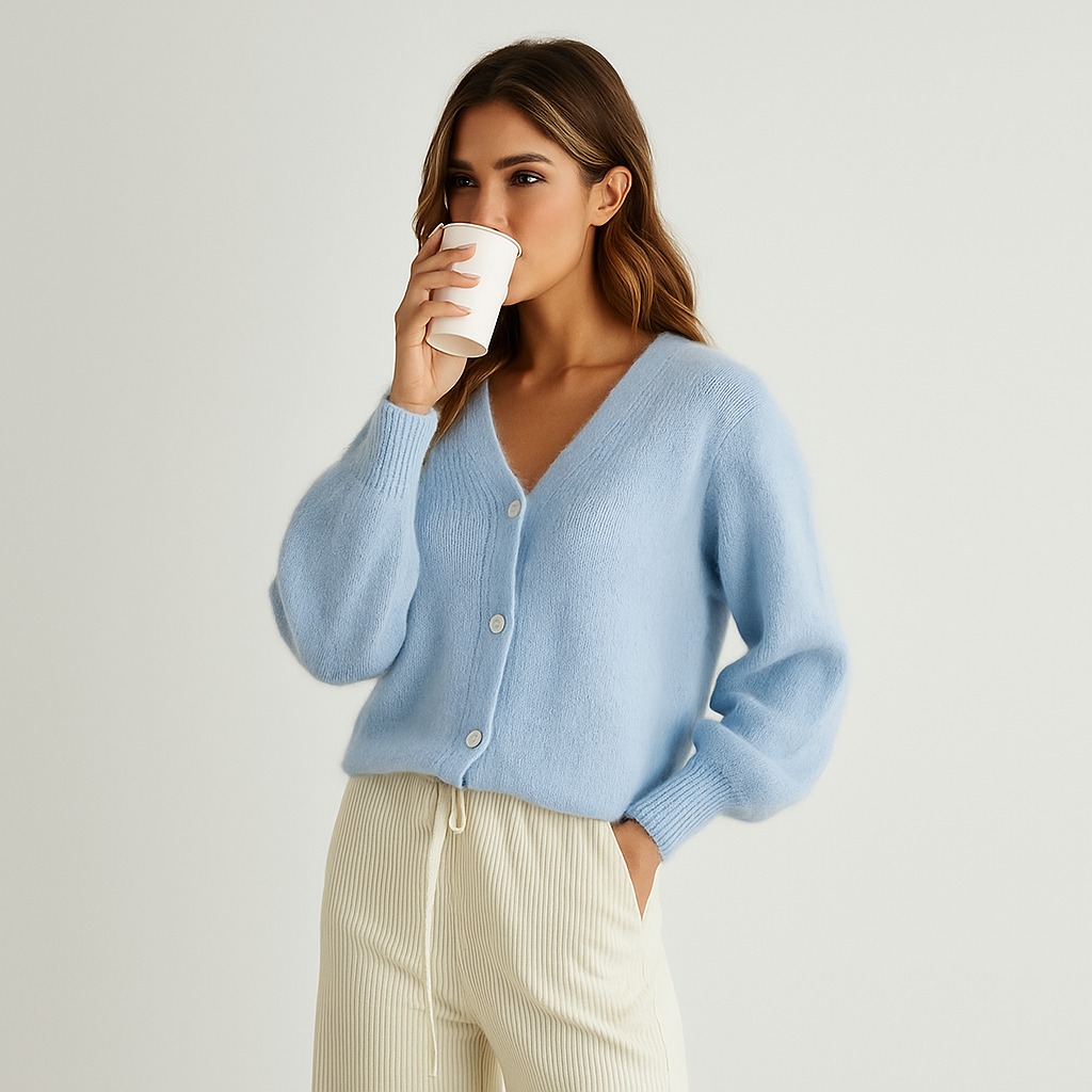 Cárdigan con botones frontales para mujer - Anika