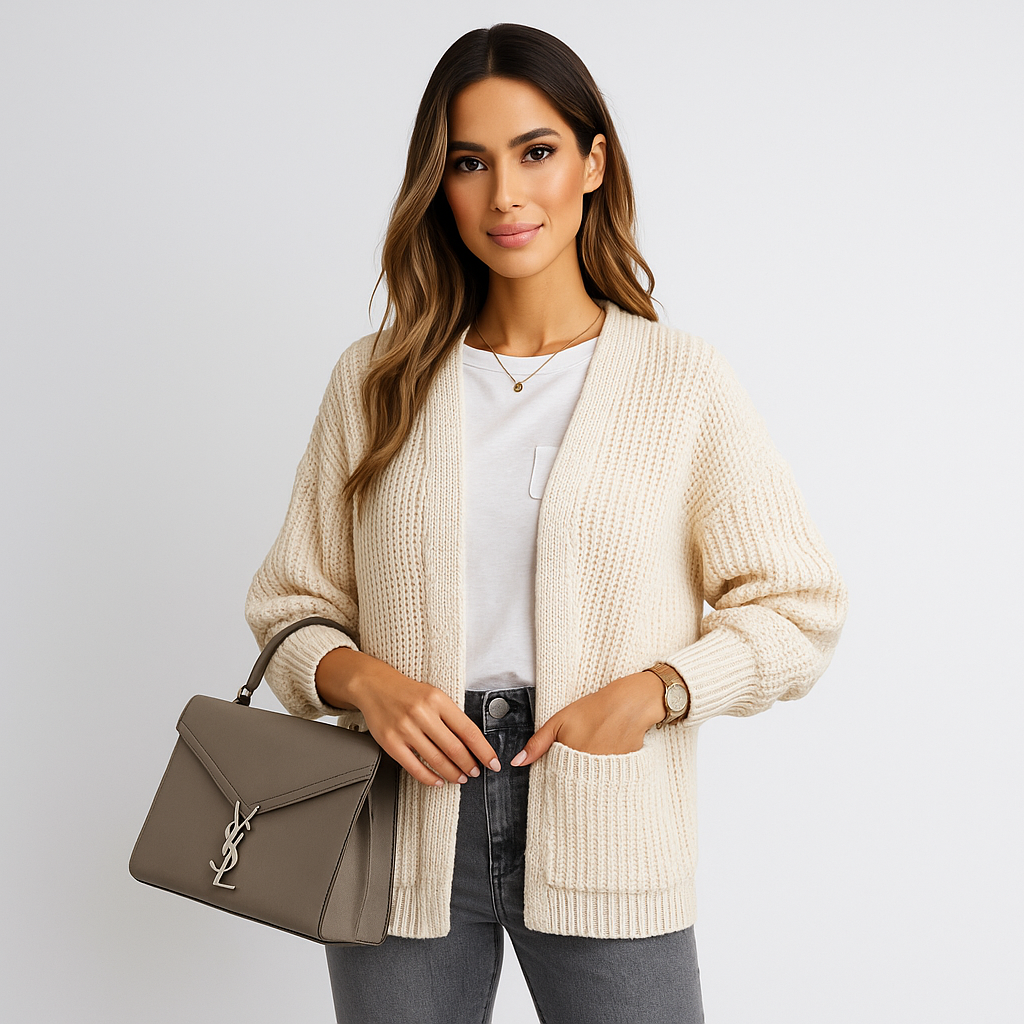 Cardigan con bolsillos para mujer - Aleid
