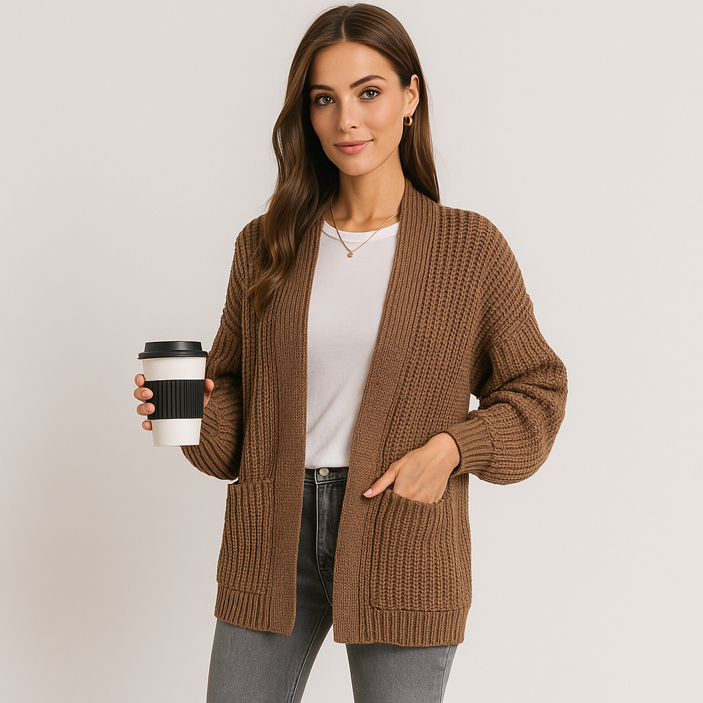 Cardigan con bolsillos para mujer - Aleid
