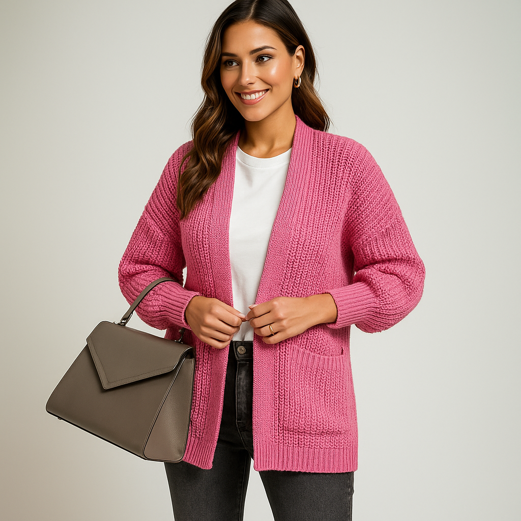 Cardigan con bolsillos para mujer - Aleid
