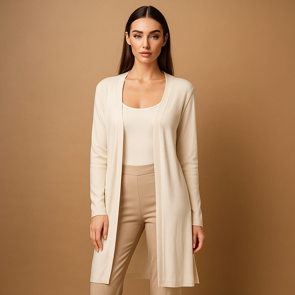 Cardigan mujer largo abierto aire minimalista - Lang