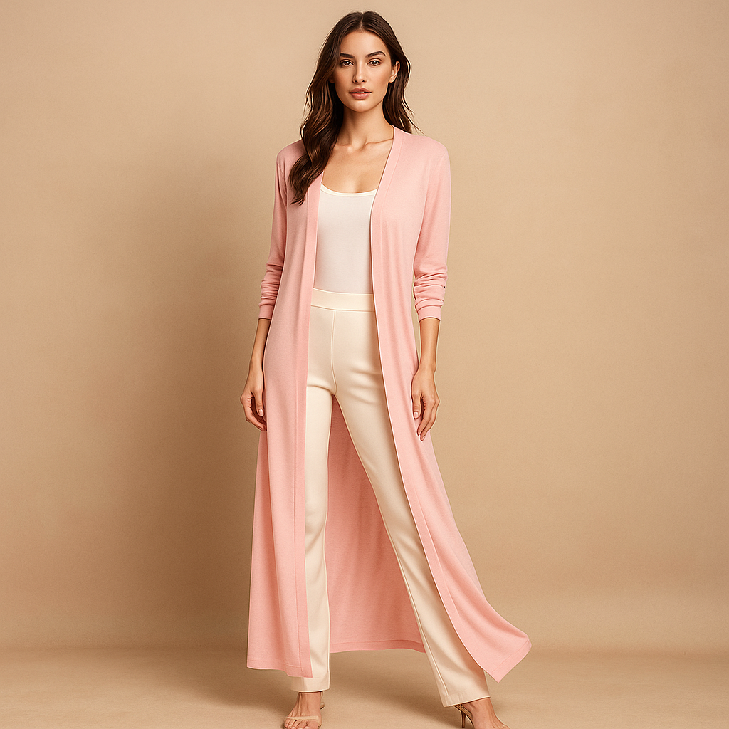 Cardigan mujer largo abierto aire minimalista - Lang