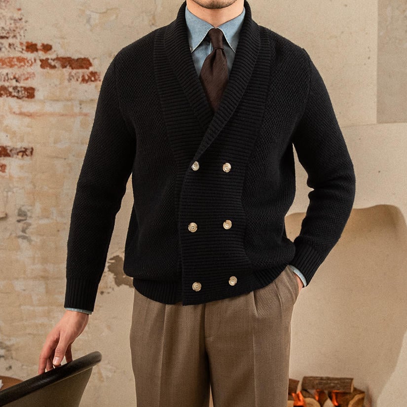 Cardigan de lujo de punto para hombre - Lizandro