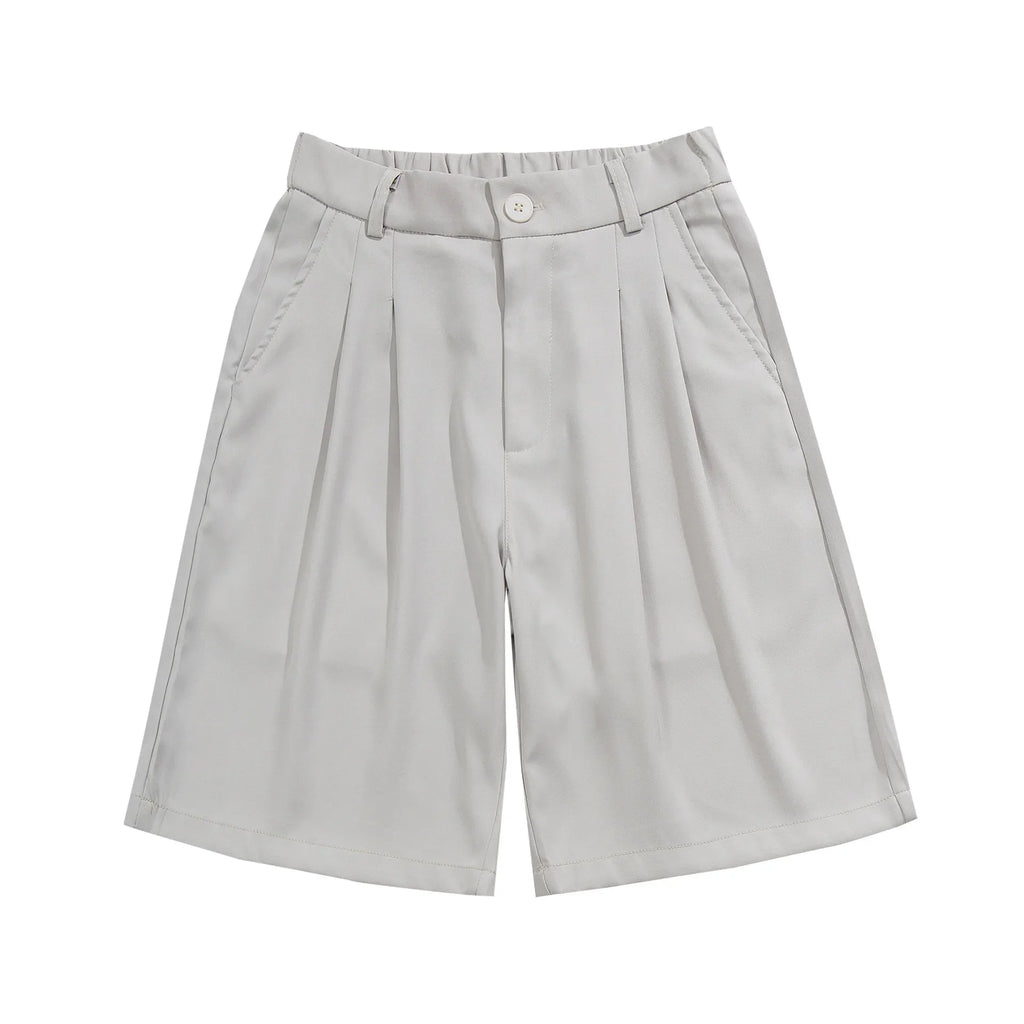 Pantalón corto de vestir con pinzas y corte relajado para hombre - Trevio