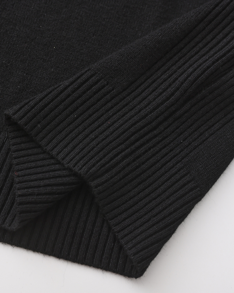 Jersey hombre cuello alto punto liso manga larga otoño invierno elegante - Aldren