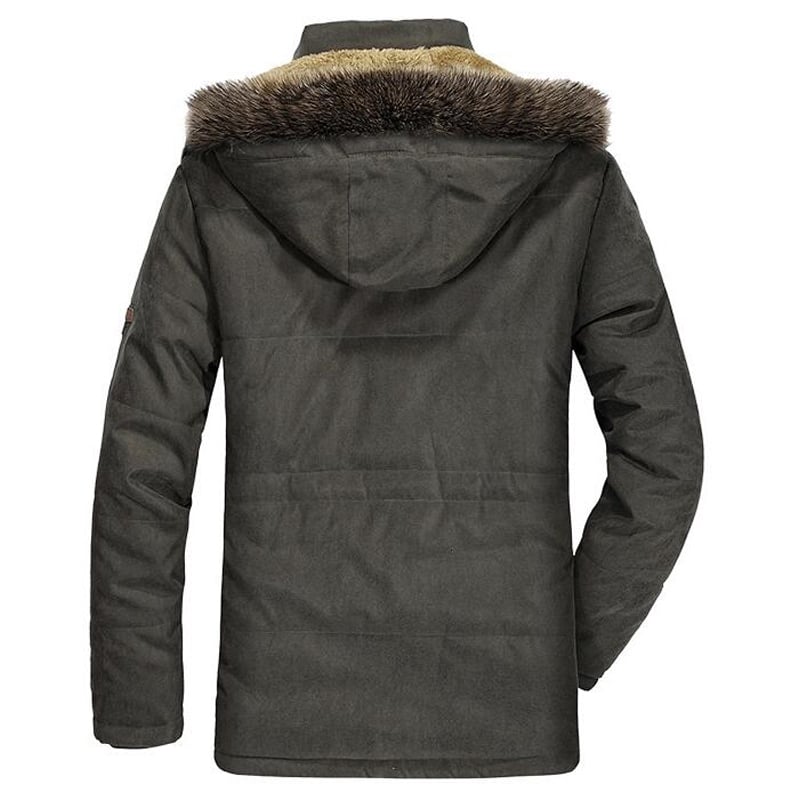 Abrigo acolchado para hombre con capucha efecto acolchado caliente y protección contra viento