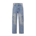 Jeans cargo rectos utilitarios para hombre - Falko