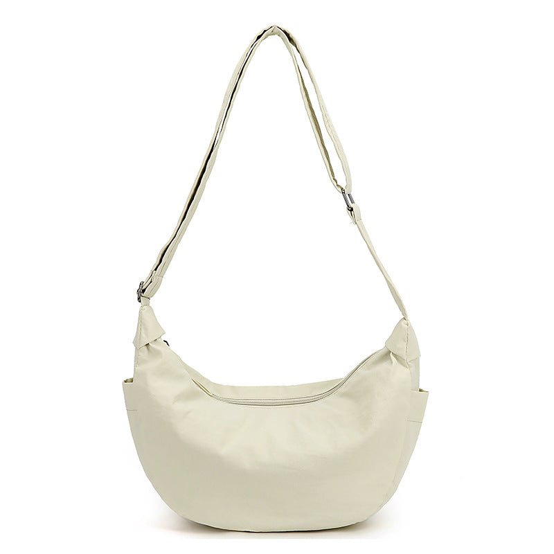 Bolso hombro mujer media luna gran capacidad correa ajustable amplio diario - Manon