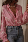 Blusa estampada floral con manga amplia para mujer - Heidi
