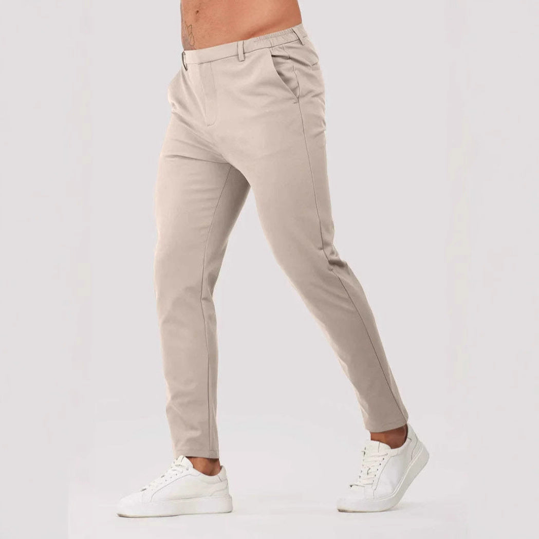 Pantalones rectos de traje hombre estilo sobrio para oficina reuniones de negocio y eventos formales cómodos
