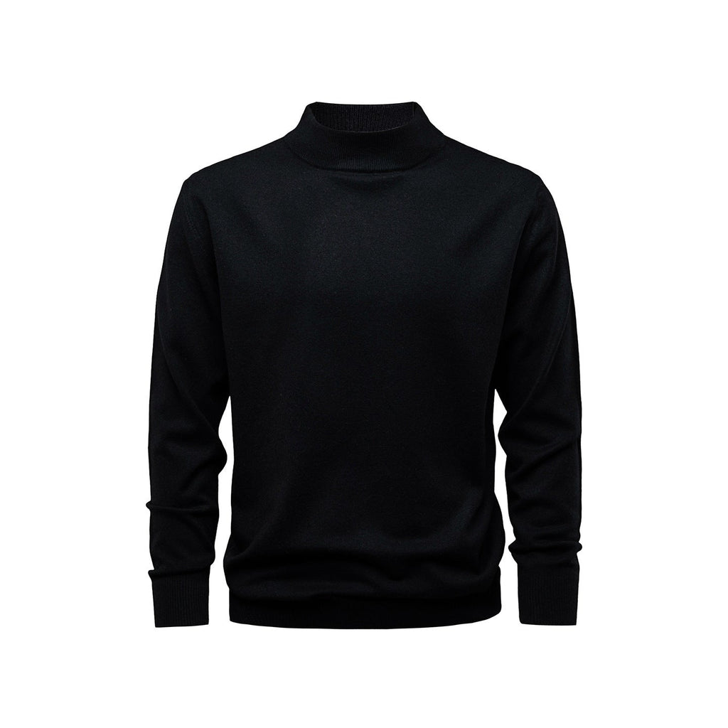 Suéter hombre de punto cuello alto efecto lana suave silueta regular vestuario versátil