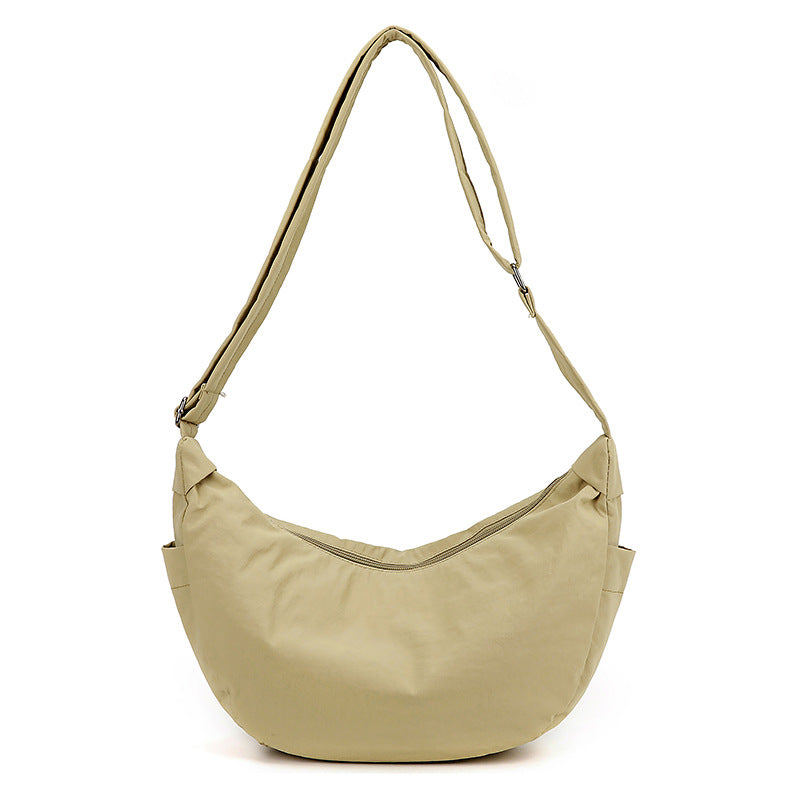 Bolso hombro mujer media luna gran capacidad correa ajustable amplio diario - Manon