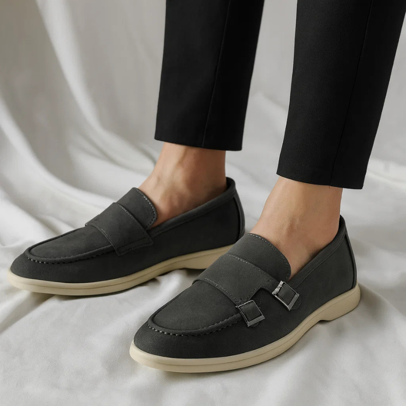 Mocasines elegantes con doble hebilla lateral para hombre - Gael