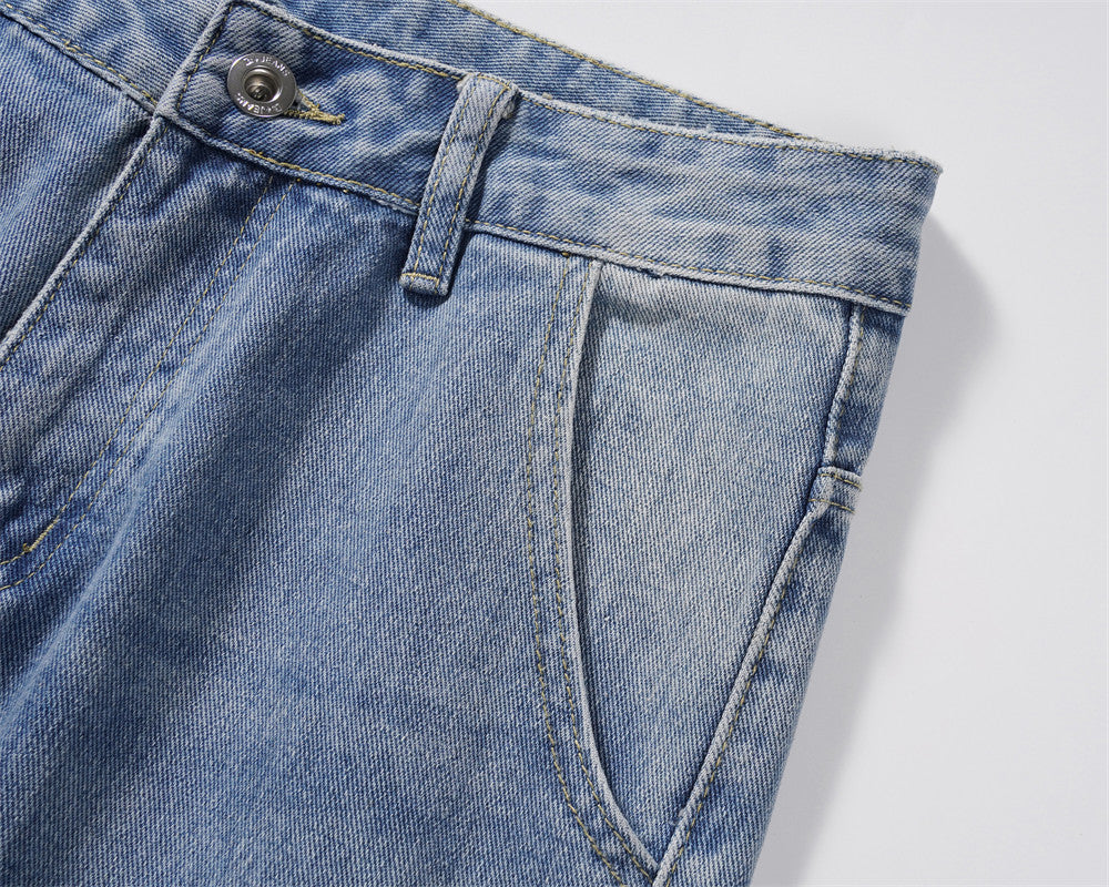 Jeans cargo rectos utilitarios para hombre - Falko