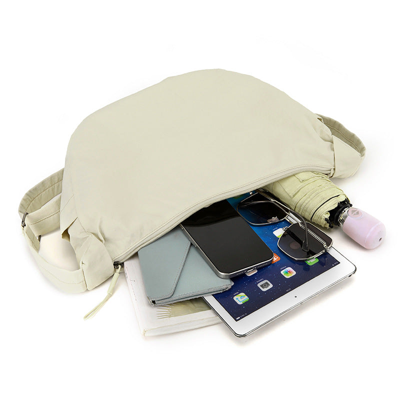 Bolso hombro mujer media luna gran capacidad correa ajustable amplio diario - Manon