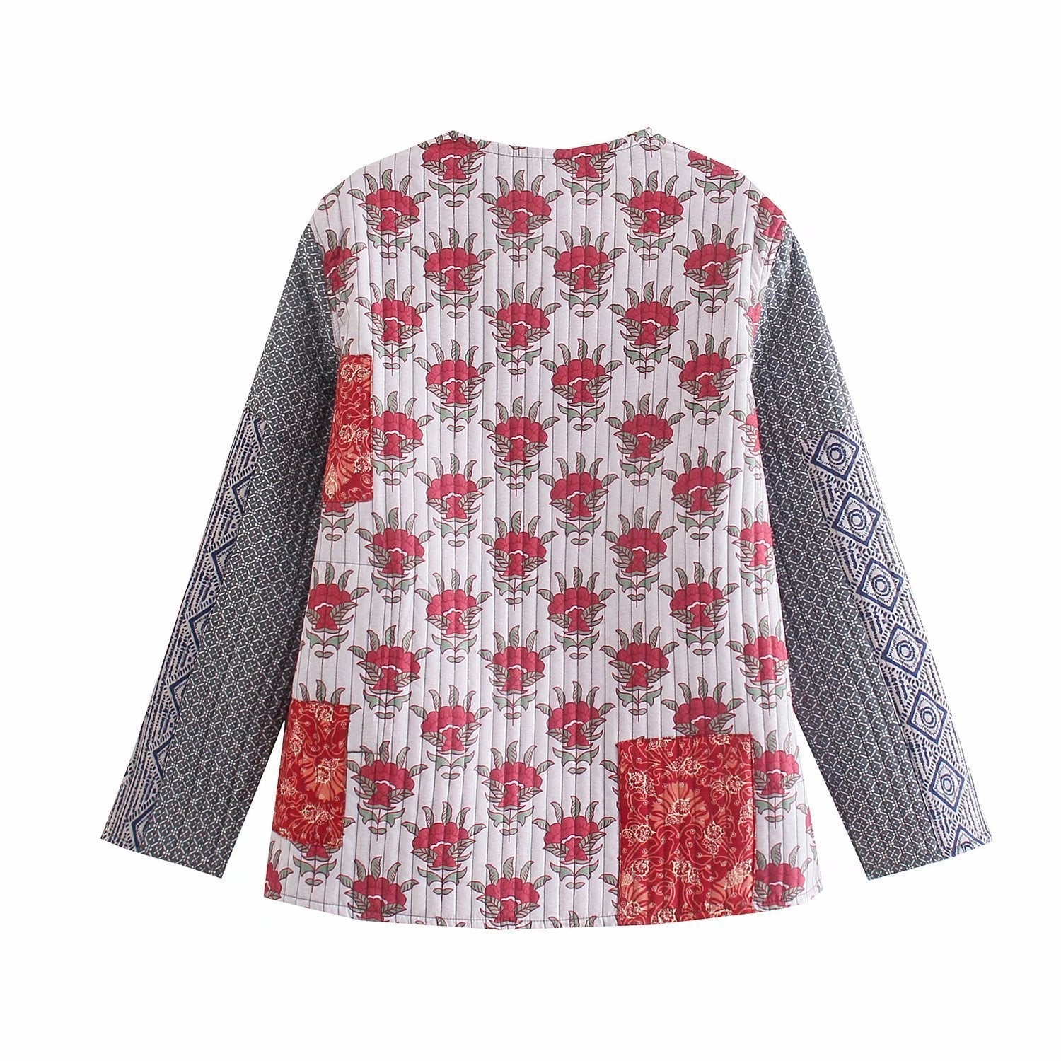 Chaqueta de primavera con estampado patchwork para mujer - Gerlinde