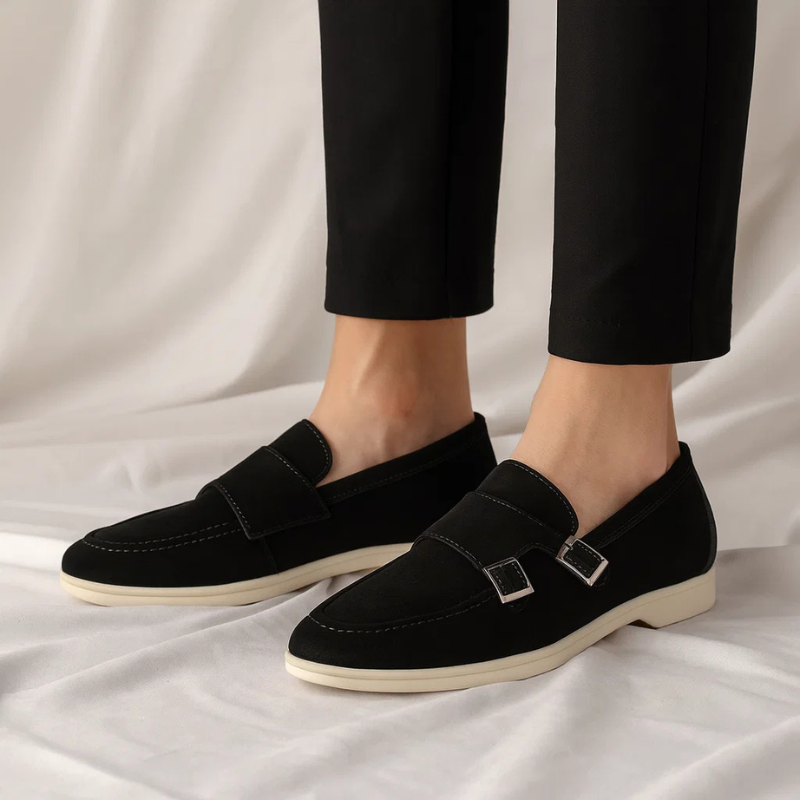 Mocasines elegantes con doble hebilla lateral para hombre - Gael