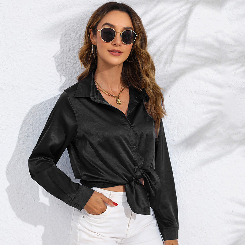 Blusa casual de mujer con cierre de botones - Lirena