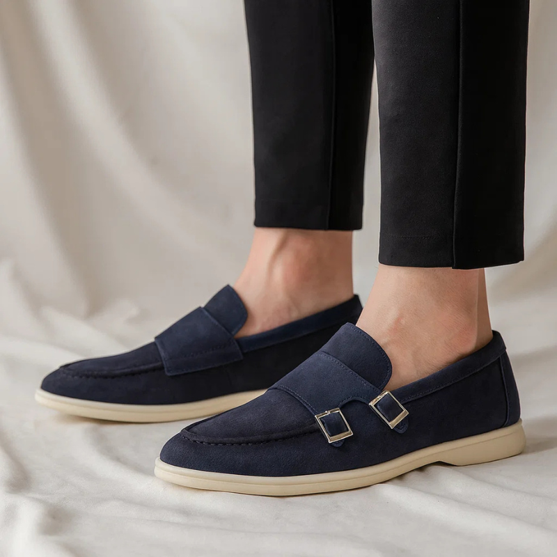 Mocasines elegantes con doble hebilla lateral para hombre - Gael
