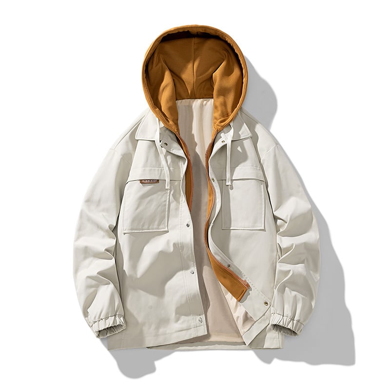 Chaqueta para hombre efecto algodón con capucha integrada y estilo urbano moderno