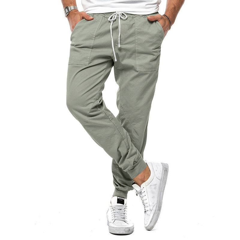Pantalón jogger tapered con cordón y bolsillos para hombre - Falk