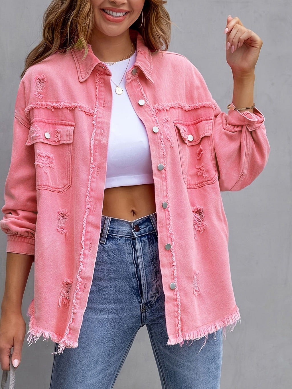 Chaqueta denim de mujer de estilo casual - Ravina