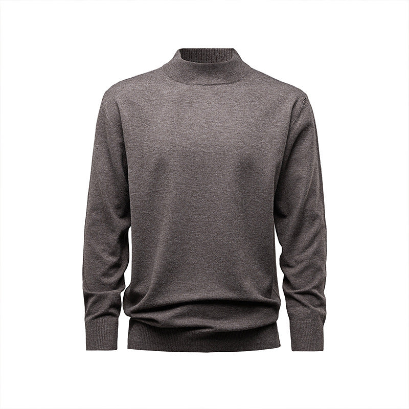 Suéter hombre de punto cuello alto efecto lana suave silueta regular vestuario versátil