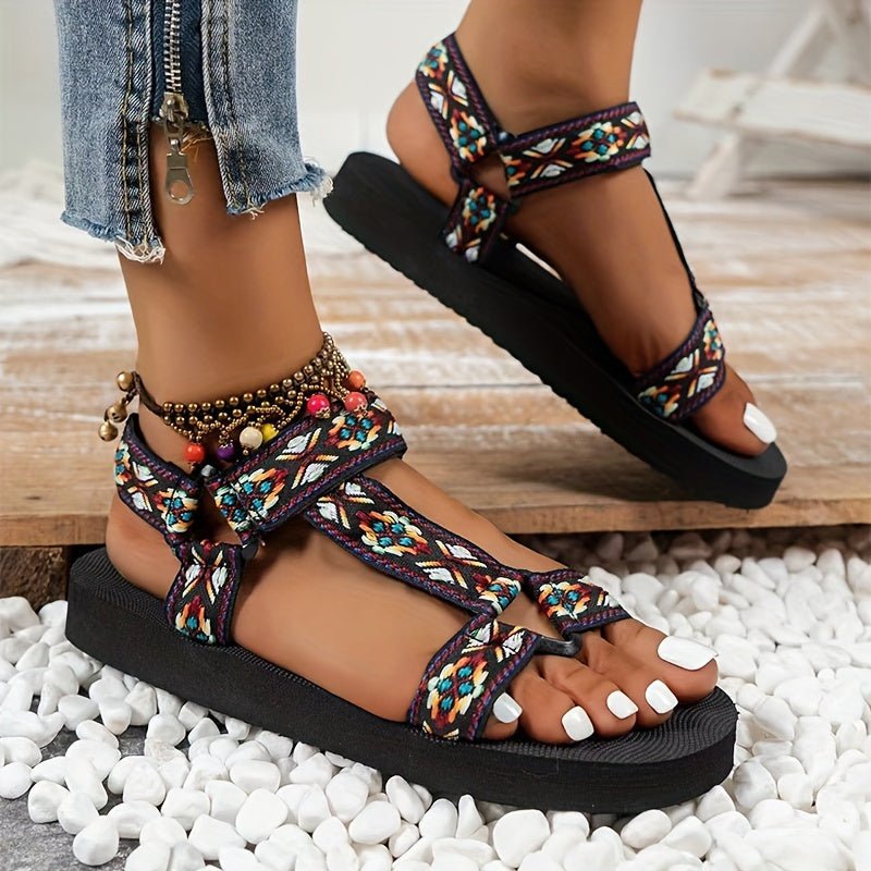 Sandalias ortopédicas con tiras estampadas para mujer - Tanja