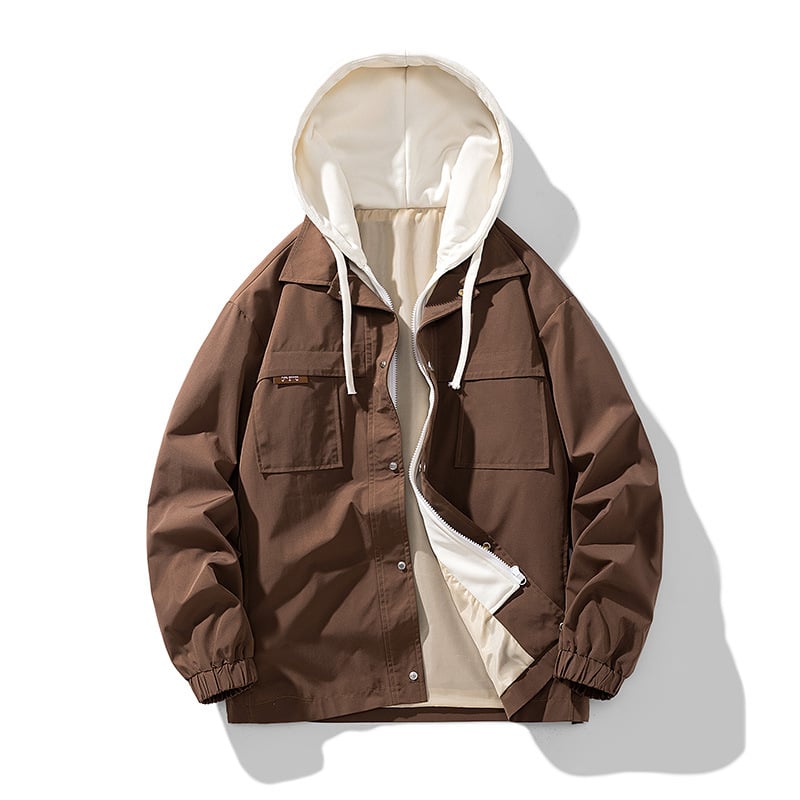 Chaqueta para hombre efecto algodón con capucha integrada y estilo urbano moderno