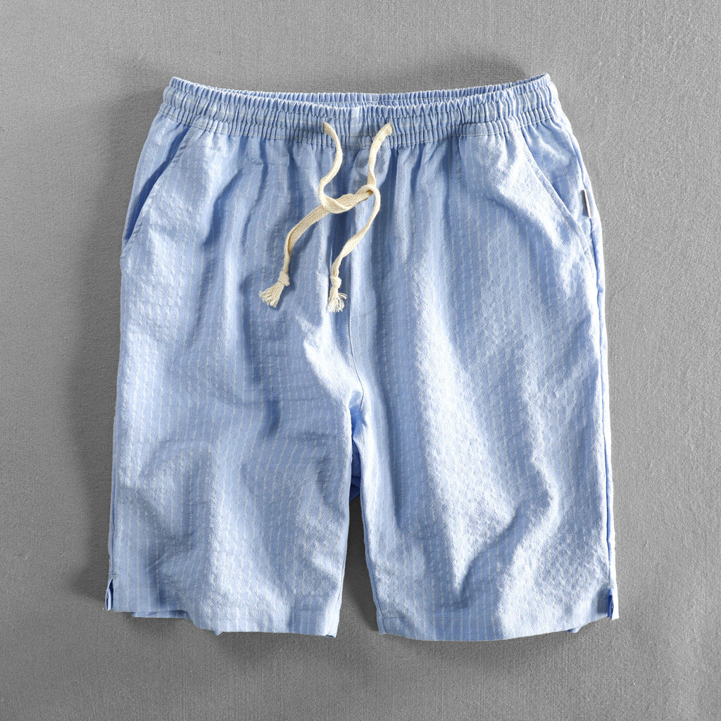 Shorts de rayas verticales con cordón ajustable para hombre - Lecce