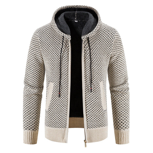 Cárdigan para hombre con capucha y forro interior - Rynor