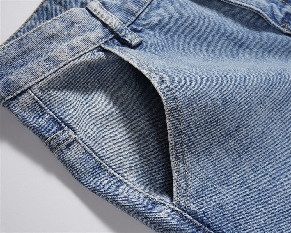 Jeans cargo rectos utilitarios para hombre - Falko
