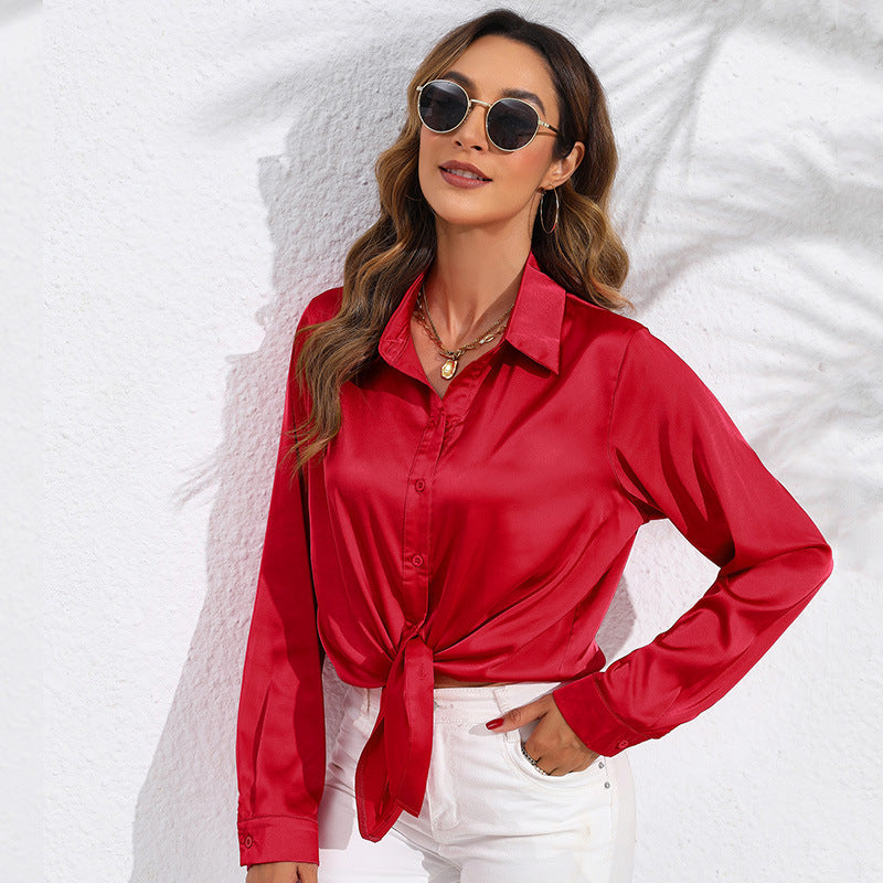 Blusa casual de mujer con cierre de botones - Lirena