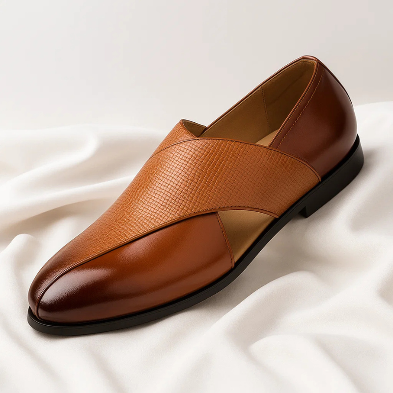 Zapatos de vestir para hombre diseño cruzado elegante - Arvindo