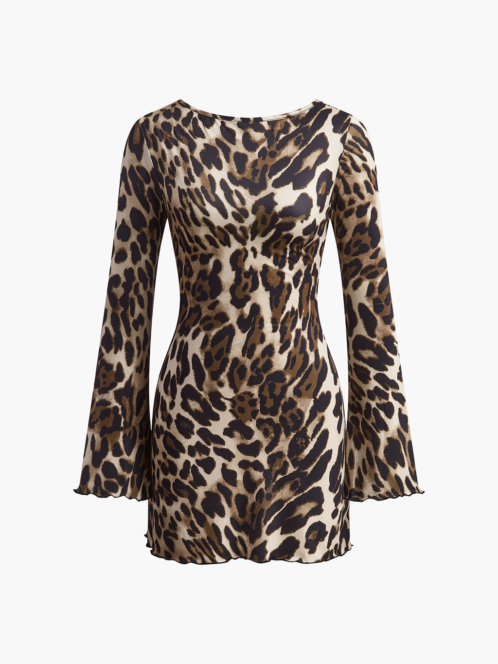 Vestido para mujer leopardo espalda abierta con lazo - Elena
