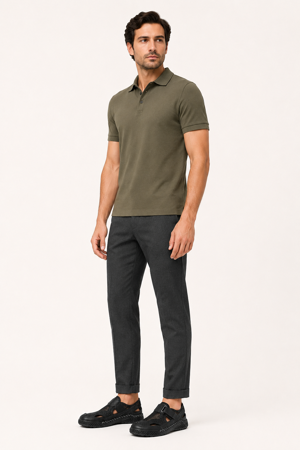 Sandalias hombre cerradas perforadas velcro puntera protegida suela gruesa - Lorenz