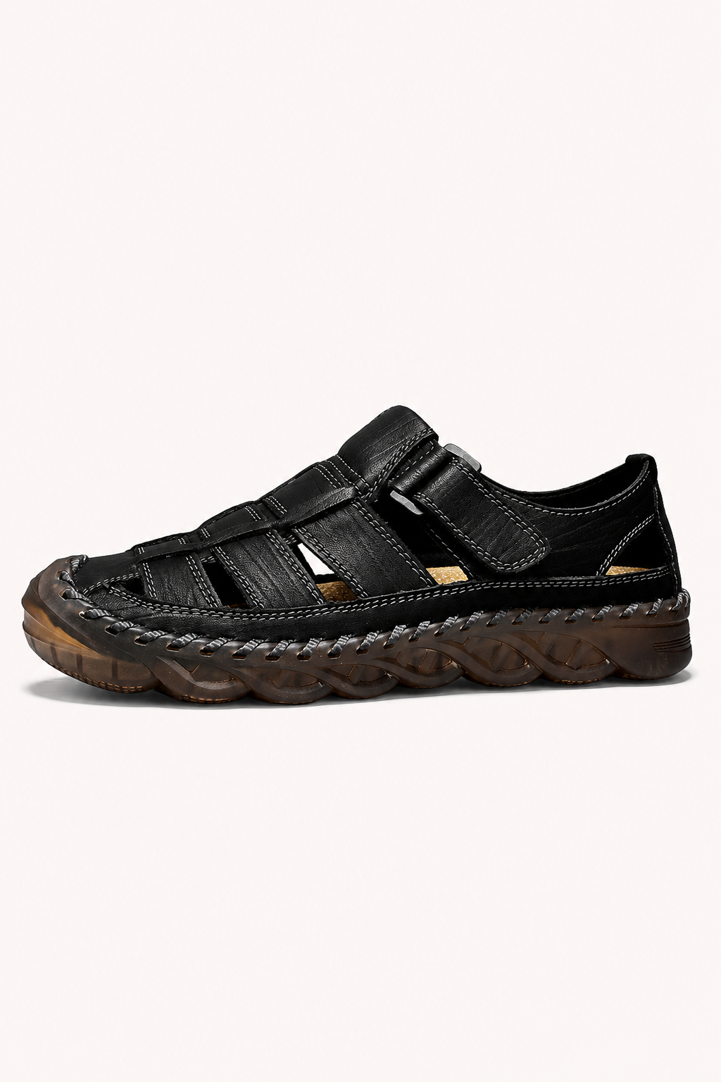 Sandalias hombre cerradas tiras anchas velcro suela gruesa caminata - Oskar