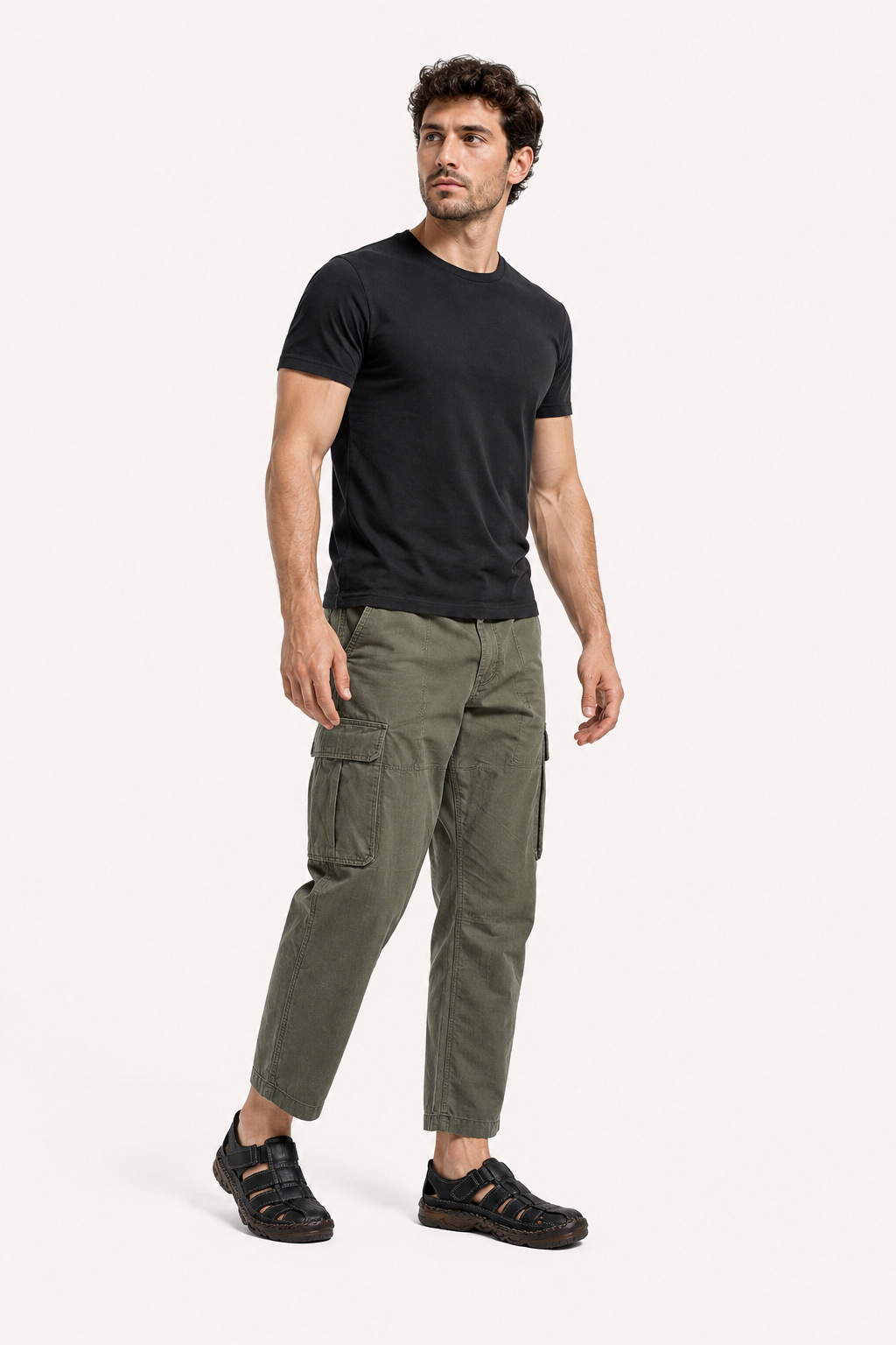 Sandalias hombre cerradas tiras anchas velcro suela gruesa caminata - Oskar