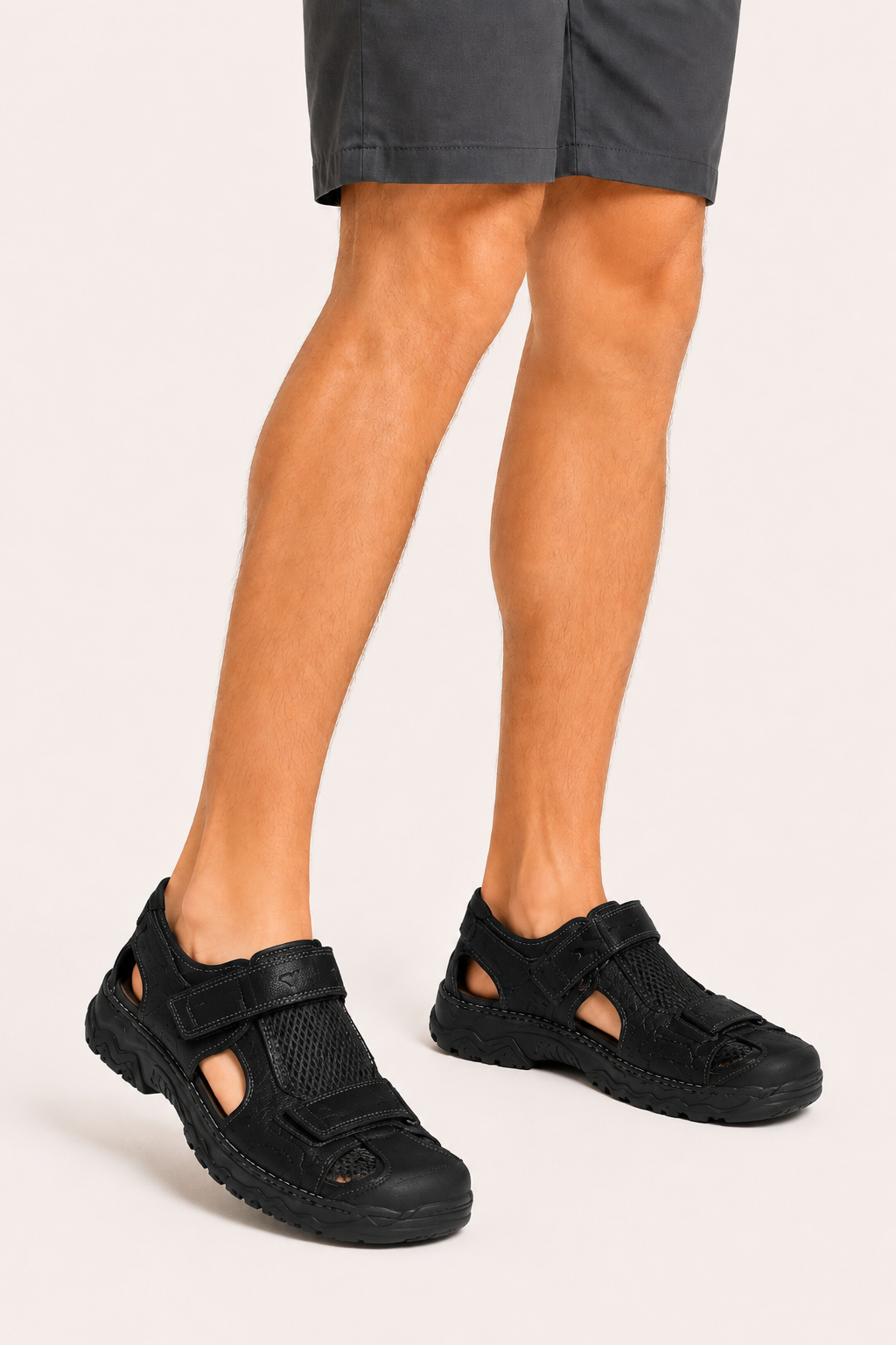 Sandalias hombre punta cerrada correa ajustable suela marcada casual - Rolf
