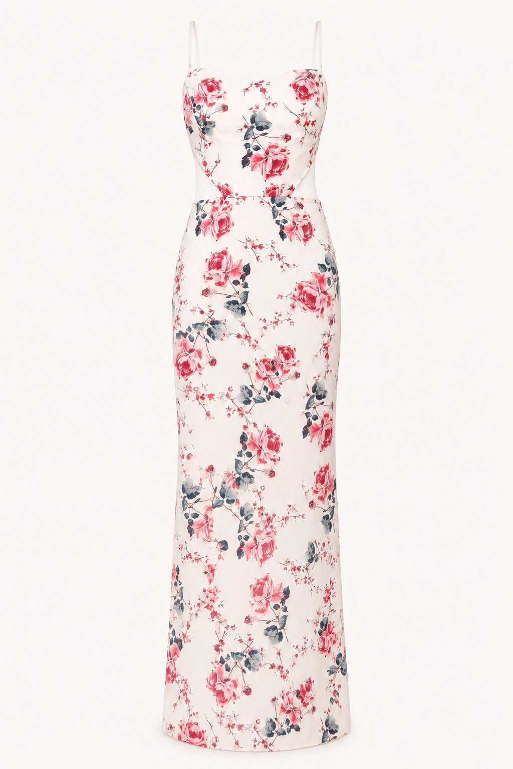 Vestido largo mujer floral tirantes finos escote suave romántico - Frieda