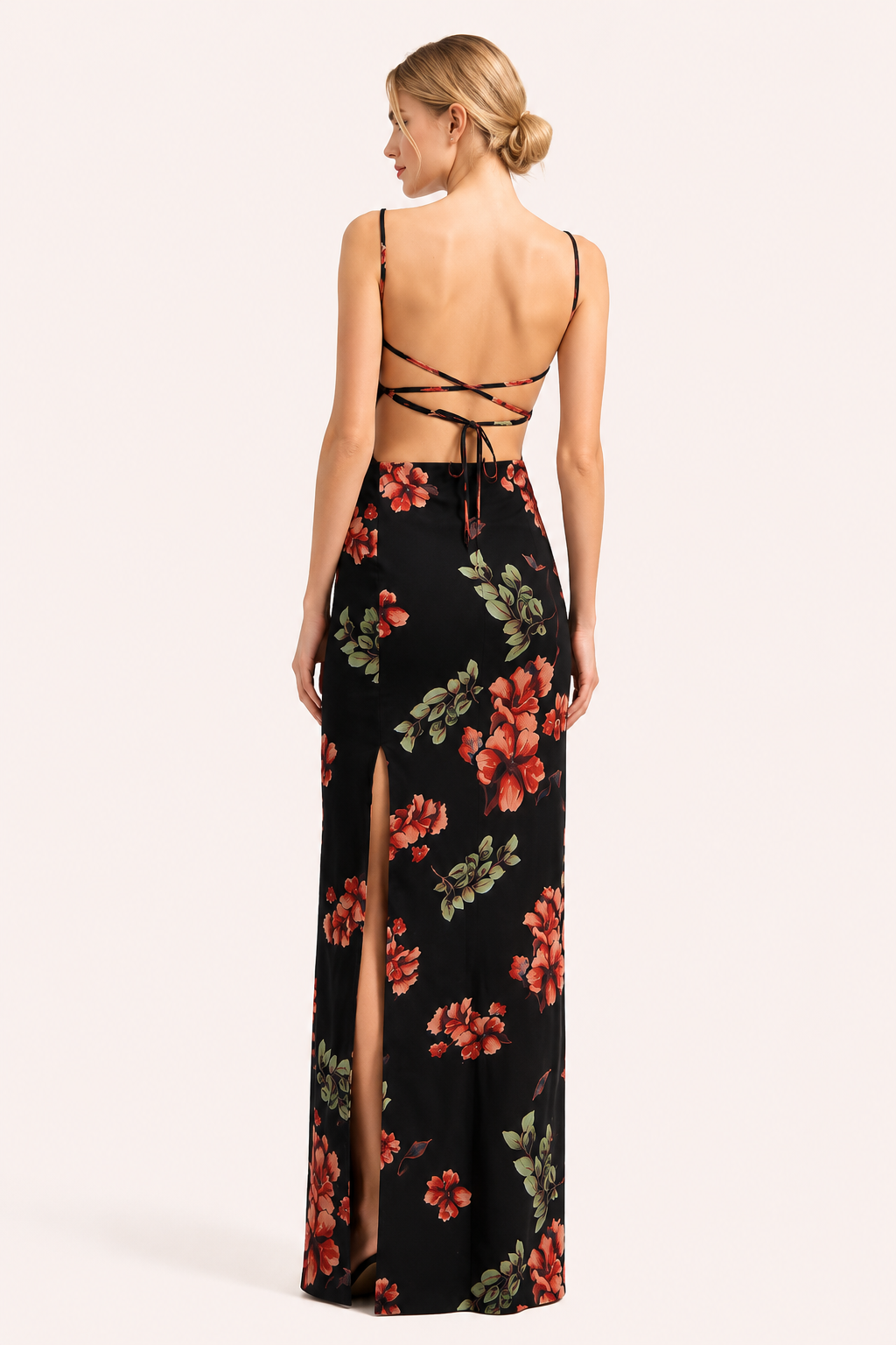 Vestido largo mujer floral tirantes finos escote suave romántico - Frieda