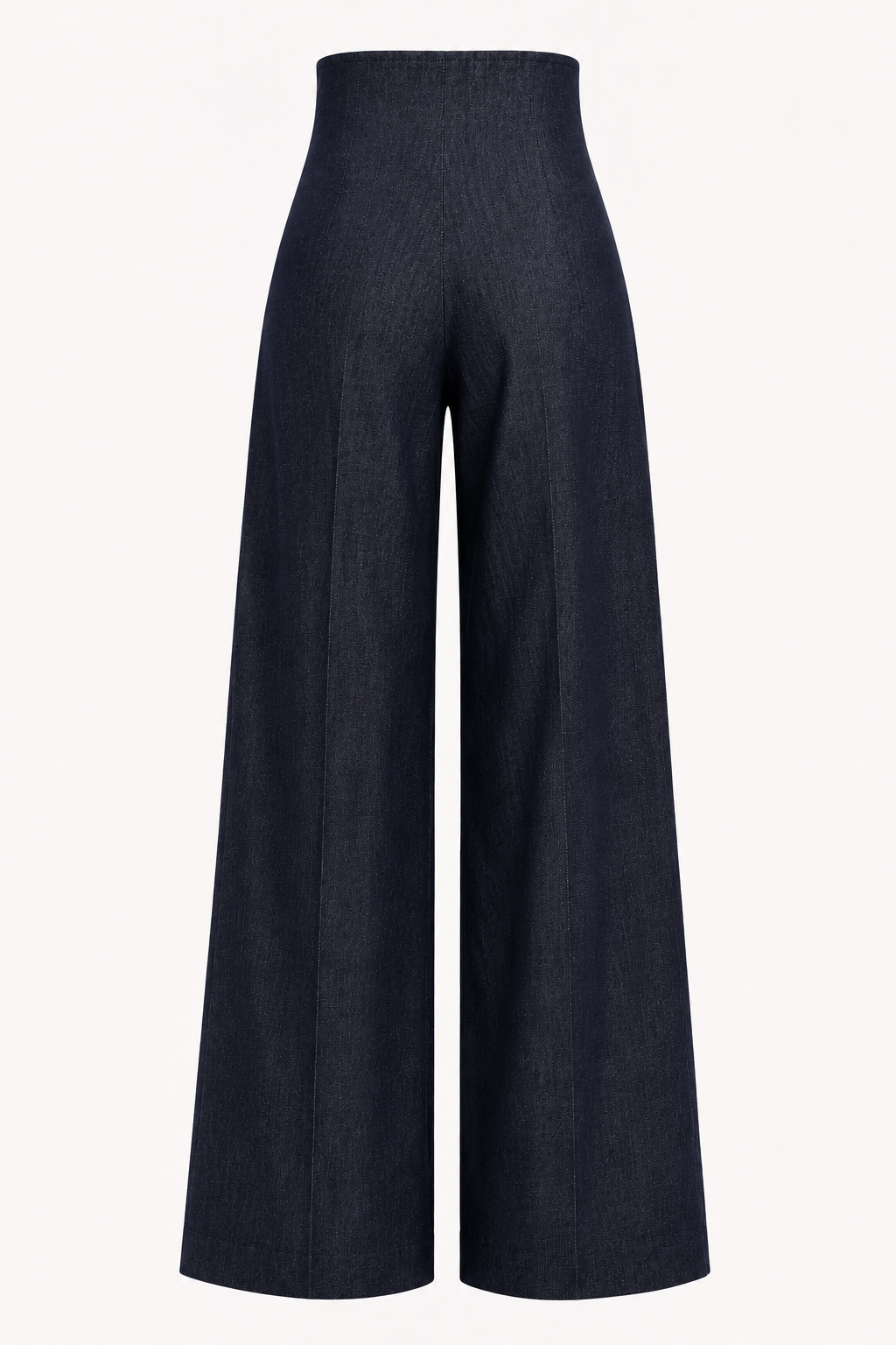 Pantalón mujer pierna ancha cintura alta caída fluida elegante - Elara