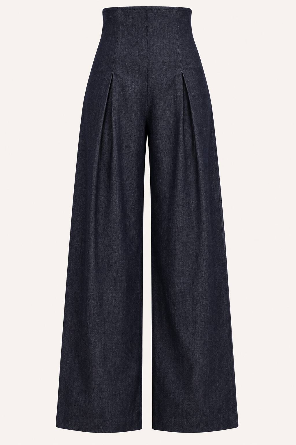 Pantalón mujer pierna ancha cintura alta caída fluida elegante - Elara