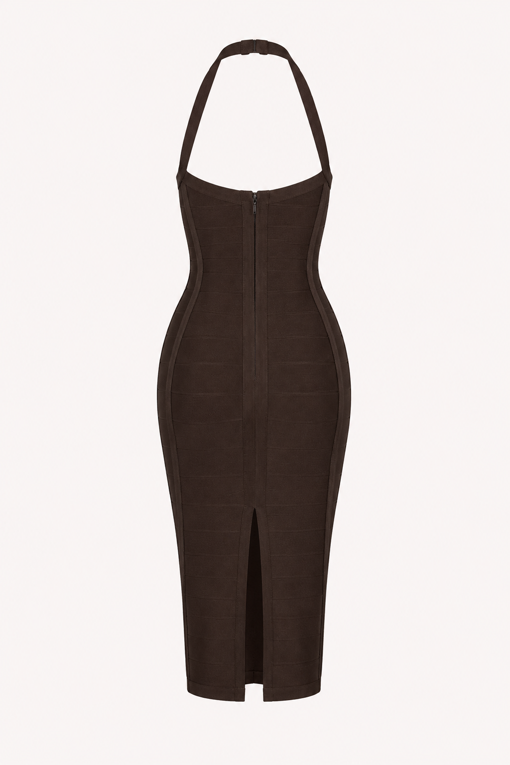 Vestido bandage midi mujer escote halter copas marcadas corte ceñido - Erika