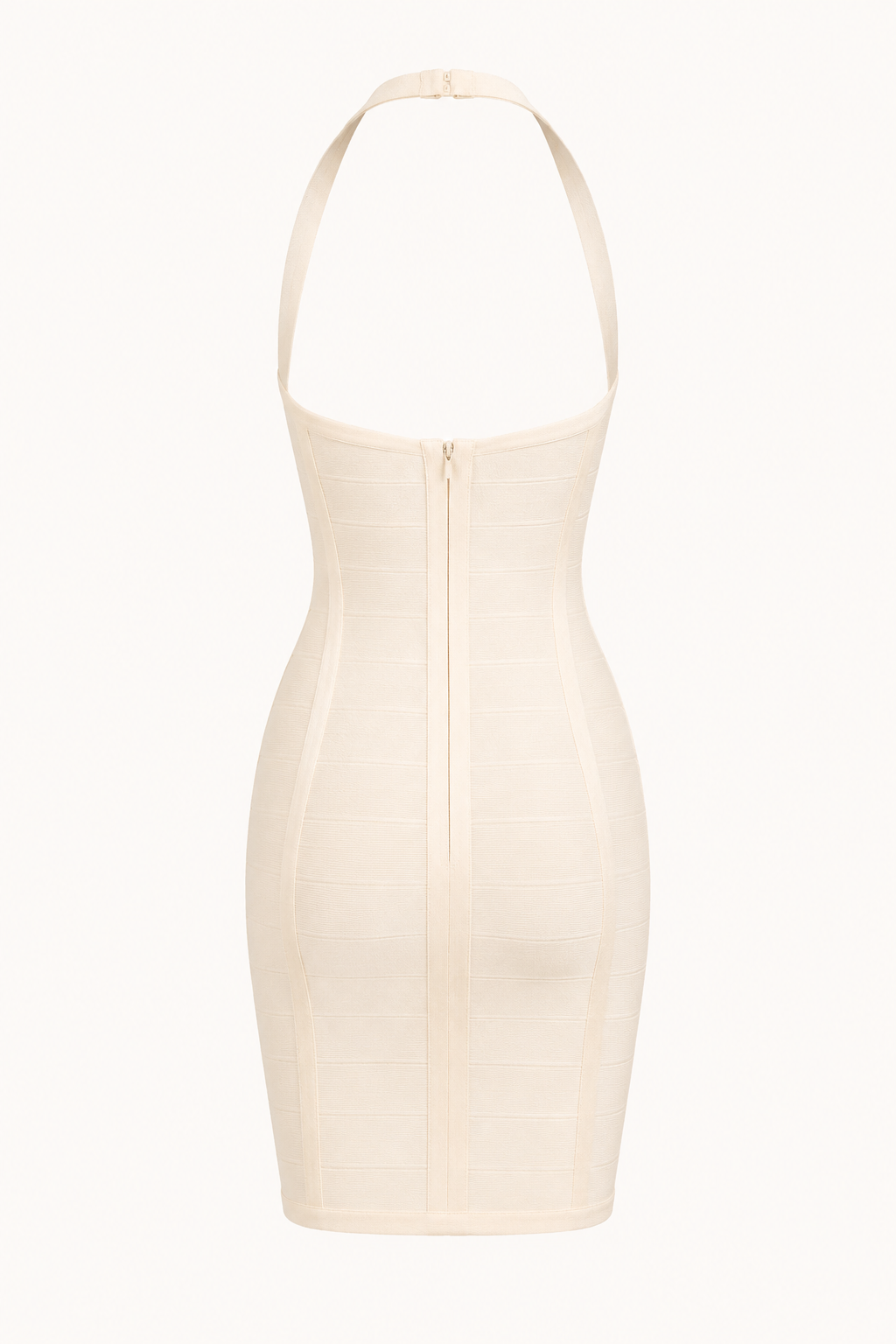 Vestido corto bandage mujer escote corazón copas tirantes halter - Irma