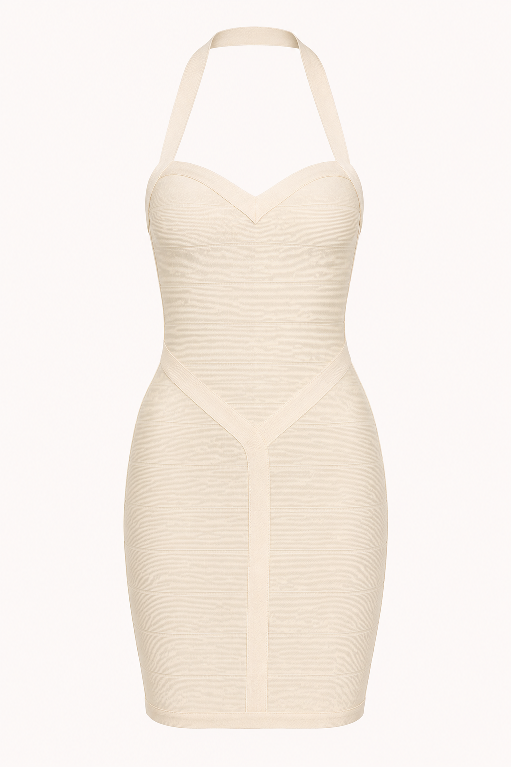 Vestido corto bandage mujer escote corazón copas tirantes halter - Irma